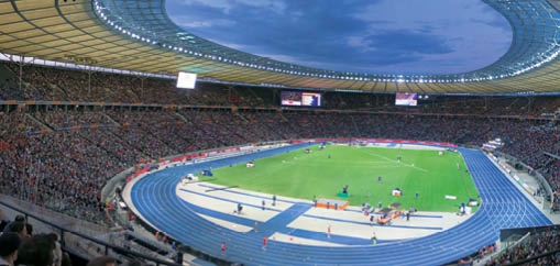 Leichtathletik-Europameisterschaften Olympiastadion Berlin Deutschland   Verwendung weltweit  Keine Weitergabe an Wiederverk ufer 