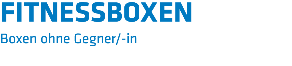 Fitnessboxen Boxen ohne Gegner -in