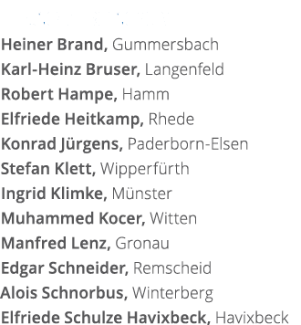 ehrungsjahrgang 2019 Heiner Brand, Gummersbach Karl-Heinz Bruser, Langenfeld Robert Hampe, Hamm Elfriede Heitkamp, Rh   