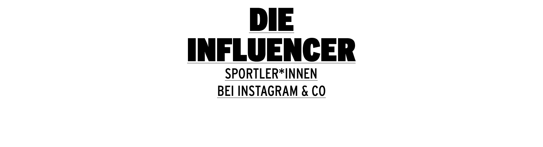 Die Influencer Sportler*innen bei Instagram & Co 