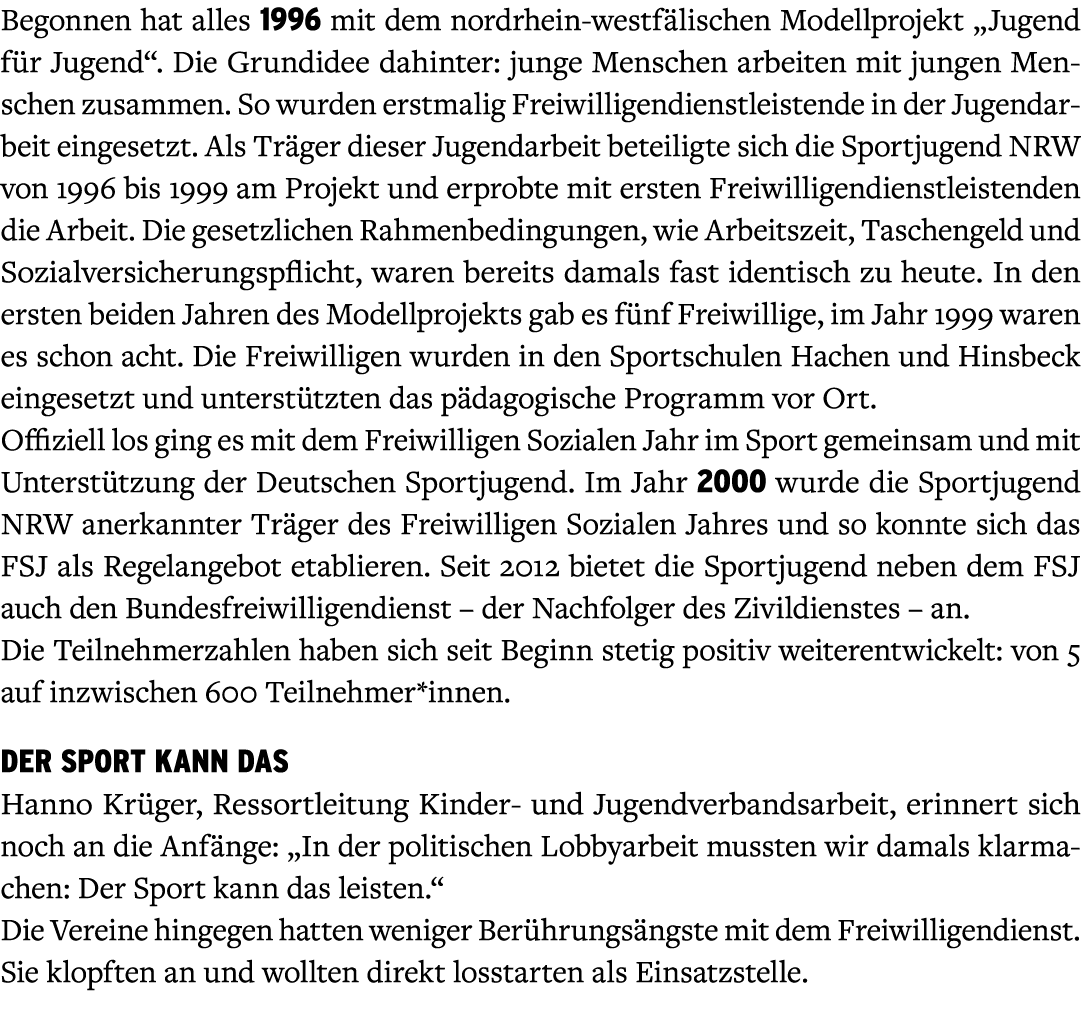 Begonnen hat alles 1996 mit dem nordrhein westf lischen Modellprojekt „Jugend f r Jugend“. Die Grundidee dahinter: ju...