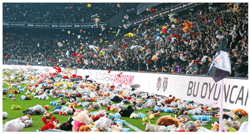 ISTANBUL, TURKEY - February 25: Besiktas fans during the Super Lig match between Besiktas and Antalyaspor at Vodafone Stadium on February 26, 2023 in Istanbul, Turkey. (Photo by Ahmad Mora/DeFodi Images)