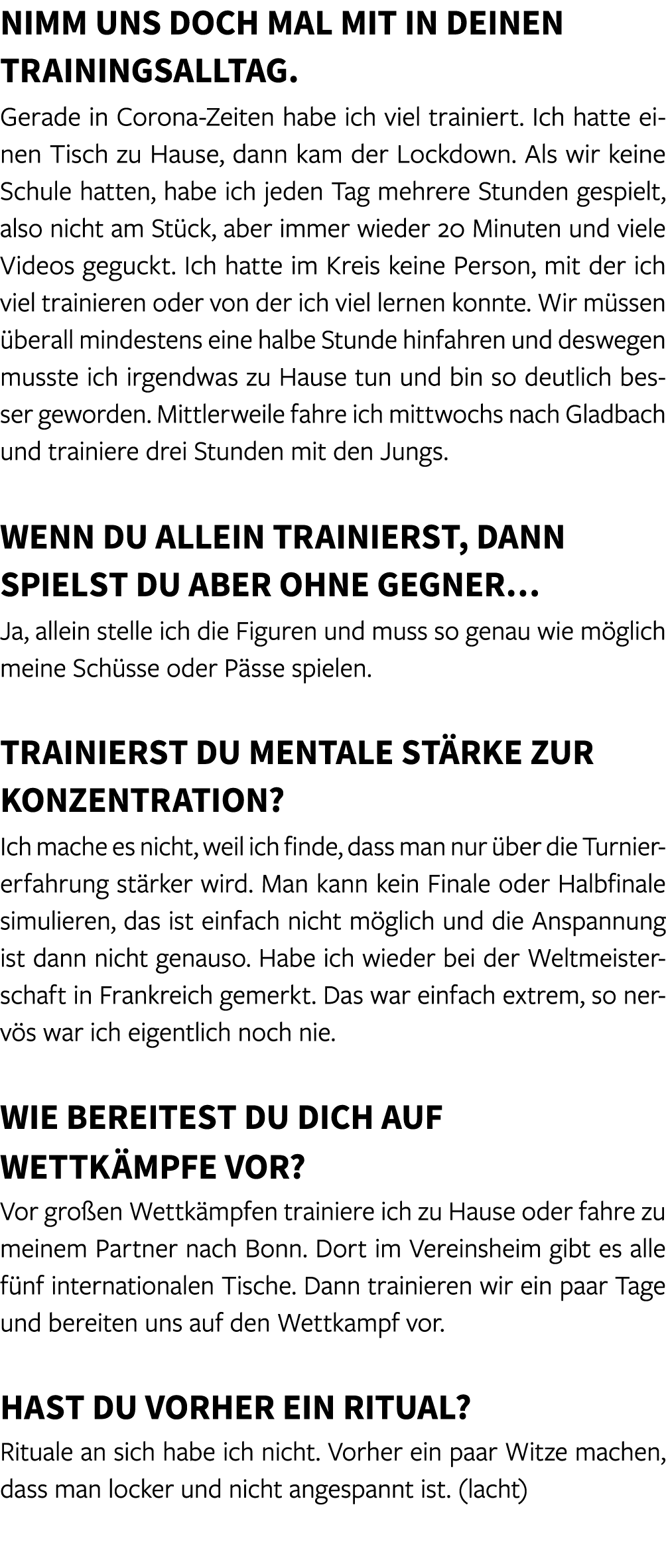 Nimm uns doch mal mit in deinen Trainingsalltag. Gerade in Corona Zeiten habe ich viel trainiert. Ich hatte einen Tis...