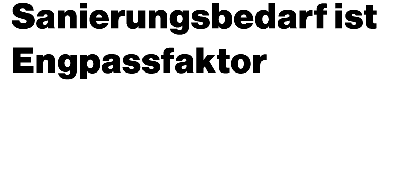 Sanierungs­bedarf ist Engpassfaktor