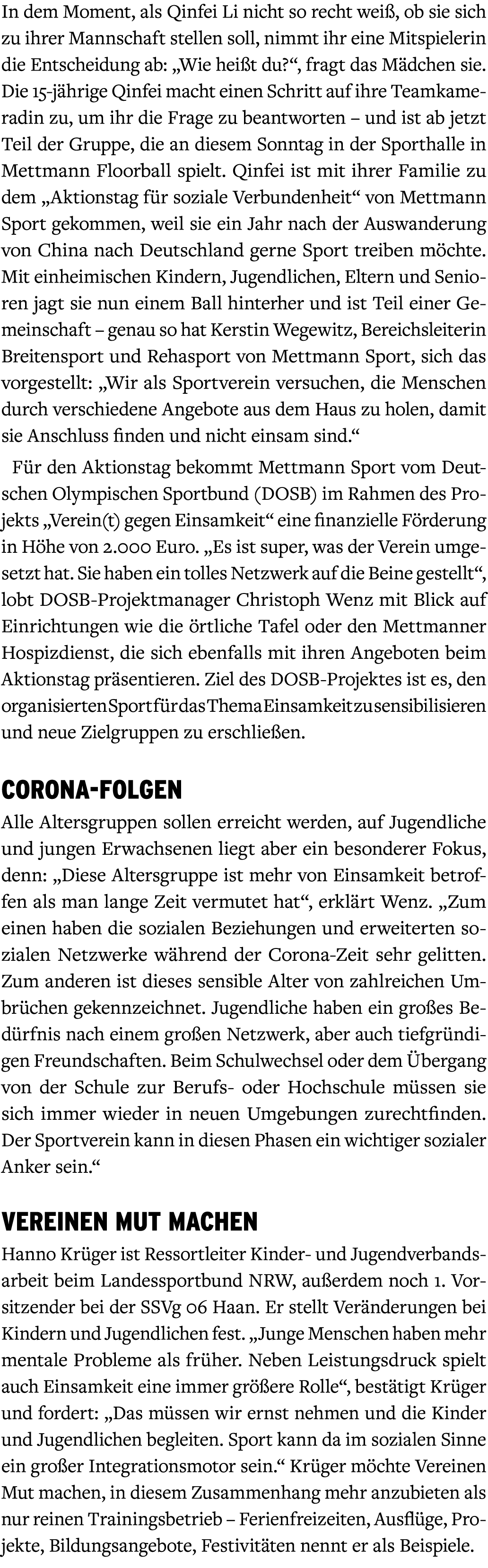 In dem Moment, als Qinfei Li nicht so recht wei , ob sie sich zu ihrer Mannschaft stellen soll, nimmt ihr eine Mitspi...