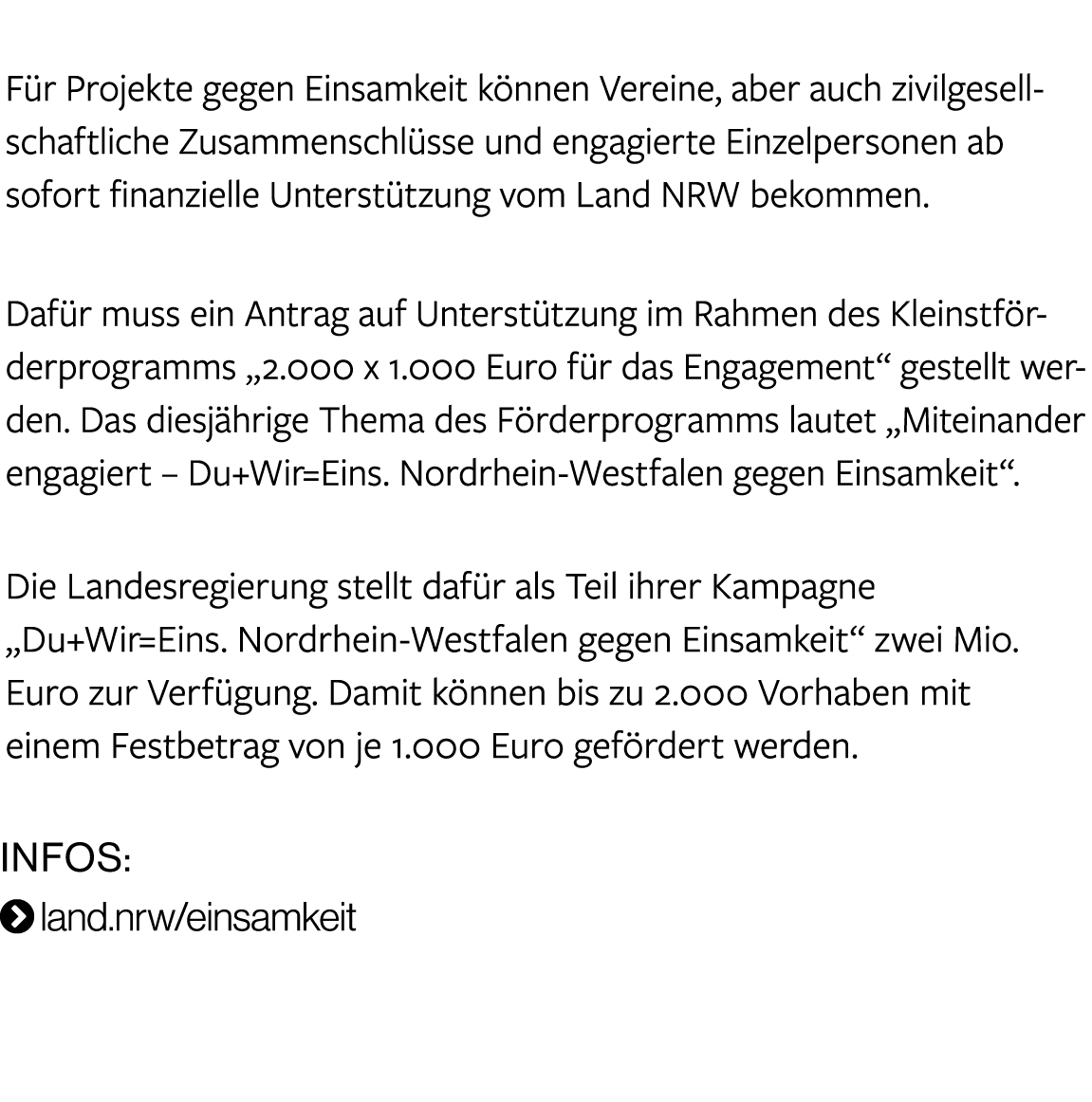  F r Projekte gegen Einsamkeit k nnen Vereine, aber auch zivilgesellschaftliche Zusammenschl sse und engagierte Einze...