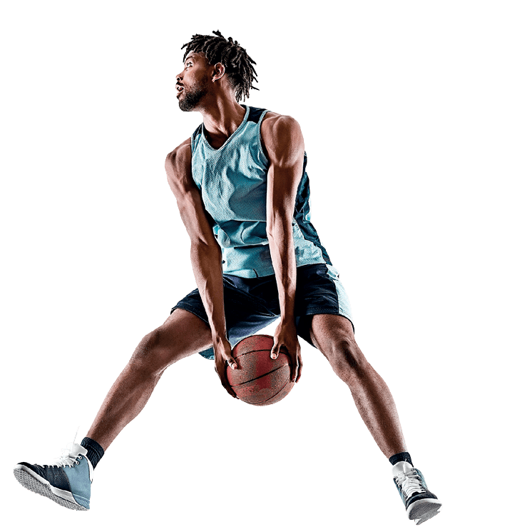 one afro-american african basketball player man isolated in silhouette shadow on white background; Shutterstock ID 1662771457; purchase_order: 68400100; job: ; client: ; other: Felix Angermaier 