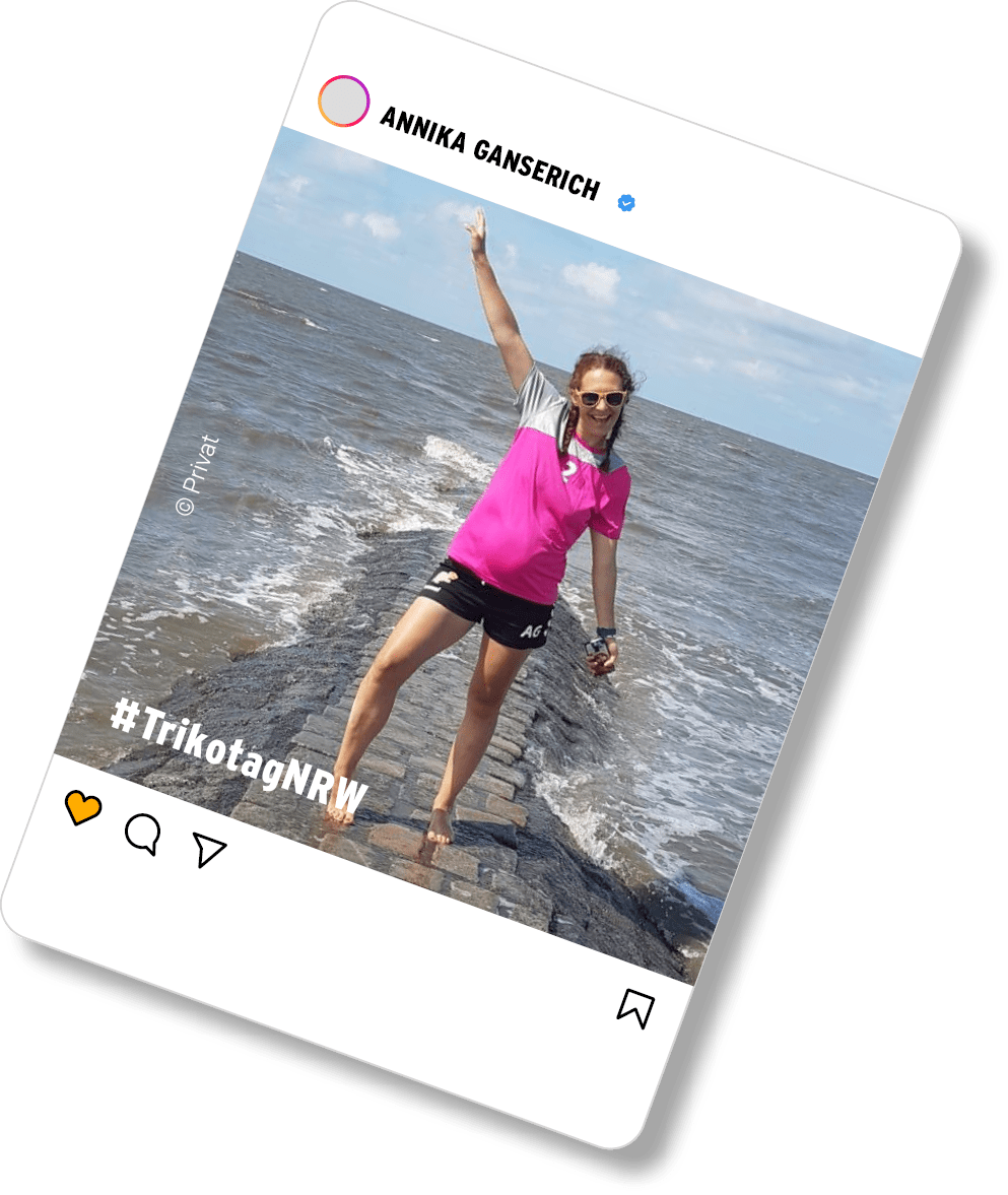 Instagramposts verschiedener Sportvereinsmitglieder die zum #TrikotagNRW ihr Vereinstrikot am Arbeitsplatz, in der Schule oder in der Freiziet anzogen
