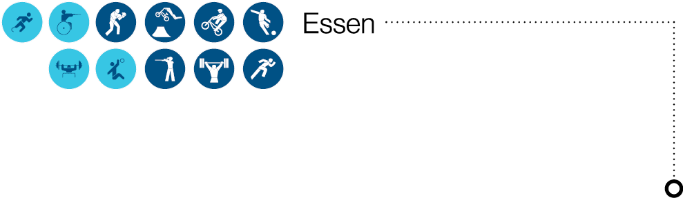 Karte der m glichen Austragungsorte einer Olympiade 2036 in NRW. Karte Entwurfswerk