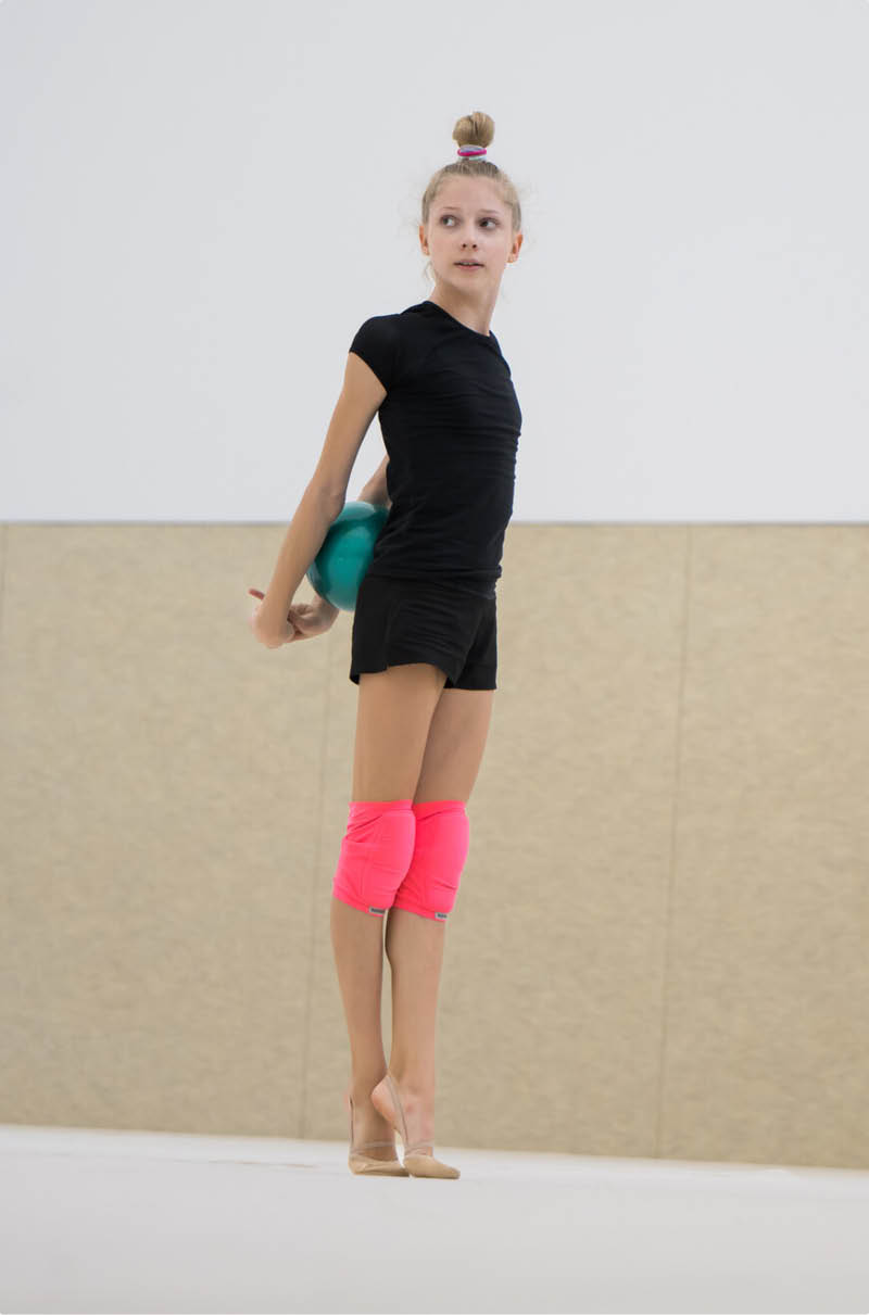 Amelia Kuznetsova WestLotto Toptalent steht in ihrer Trainingshalle