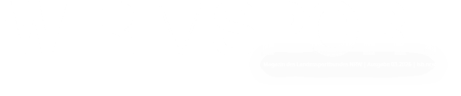 Kopf des Cover Wir im Sport  Unterzeile: Magazin des Landessportbund NRW - Ausgabe 02
