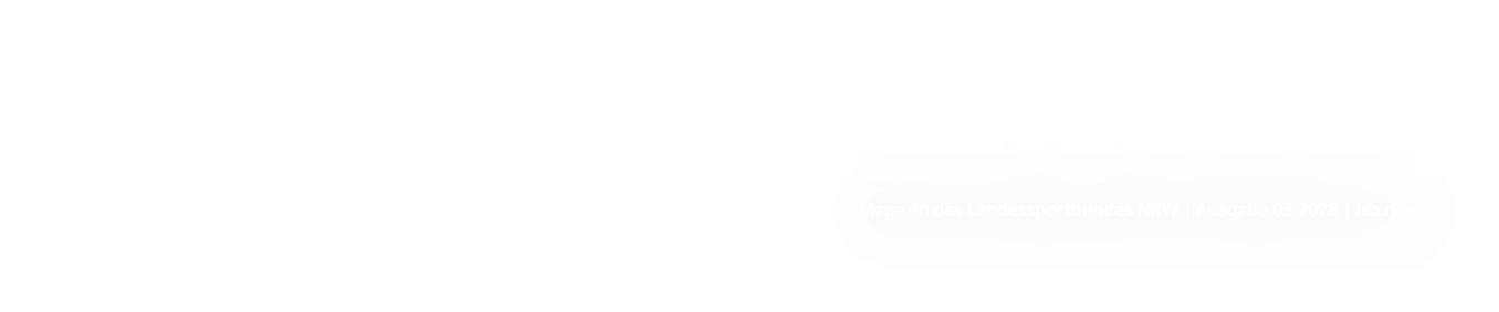 Kopf des Cover Wir im Sport  Unterzeile: Magazin des Landessportbund NRW - Ausgabe 02
