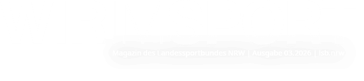 Kopf des Cover Wir im Sport  Unterzeile: Magazin des Landessportbund NRW - Ausgabe 02